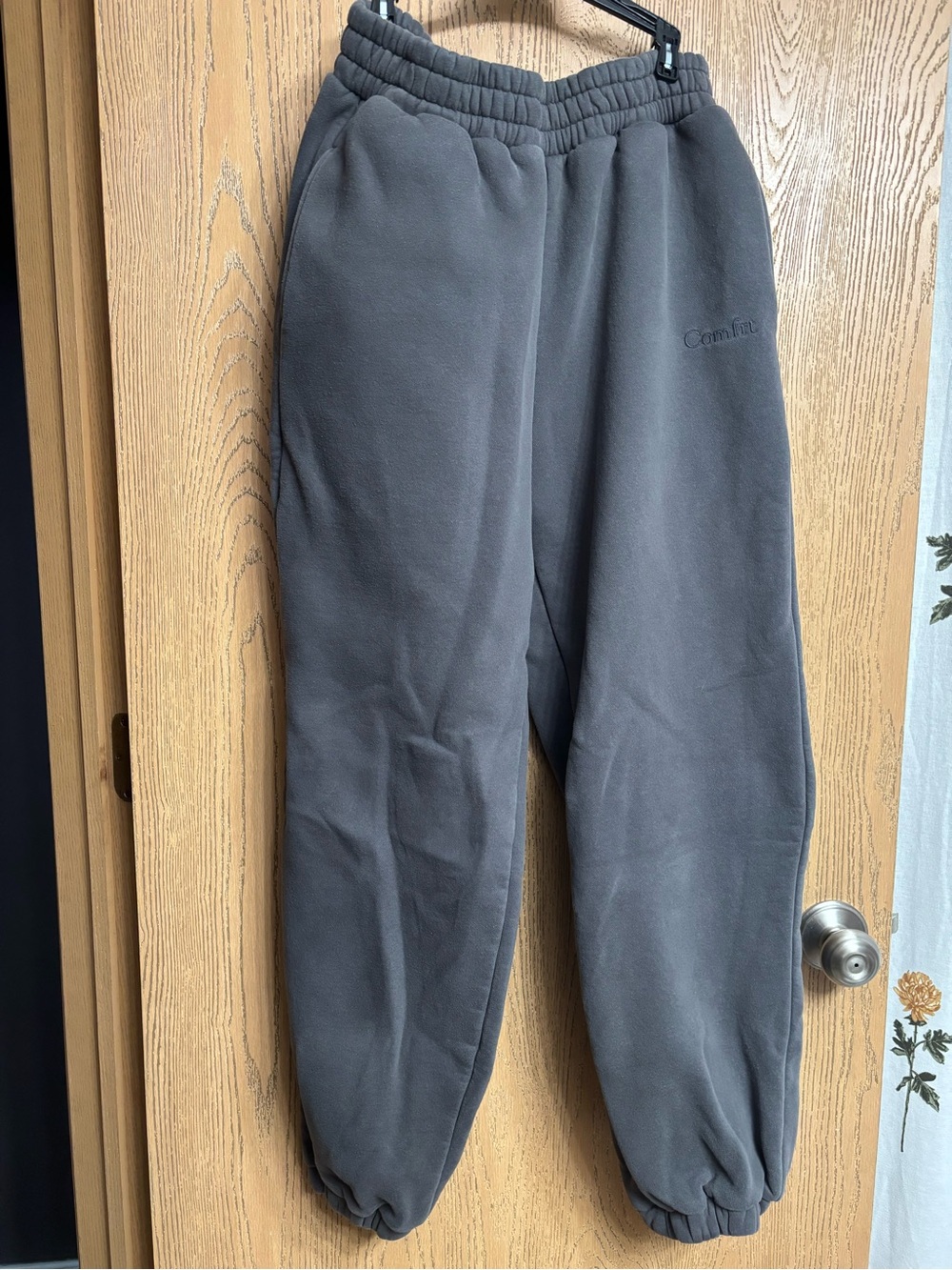 Comfrt Charcoal Gray Fleece Joggers
